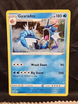 HOLO Gyarados 040/192 - 2020 Pokemon Rebel Clash Rare Card - CLEAN NM - Image 1