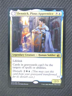 Dennick Pious Apprentice Foil Showcase - Innistrad - Mtg Card #3IK - Image 1