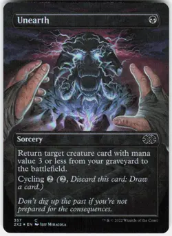 Unearth (Borderless) C Double Masters 2022 357 NM - Image 1