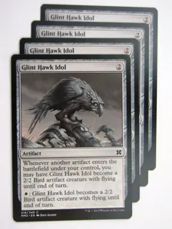 MTG MODERN MASTERS TWO: GLINT HAWK IDOL x4 # 28B99 - Image 1