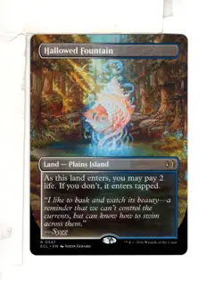 MTG SkeenAB Hallowed Fountain BORDERLESS from ECL. NM. - Image 1