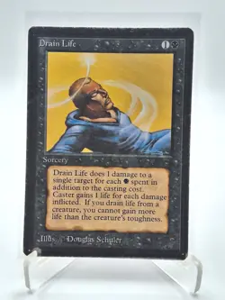 DRAIN LIFE 1993 BETA EDITION magic: the gathering VINTAGE ORIGINAL - Image 1