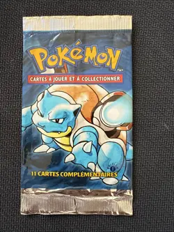1999 POKEMON Booster Tortank, Set de base Wizards 1st Edition ( VIDE / Empty) - Image 1