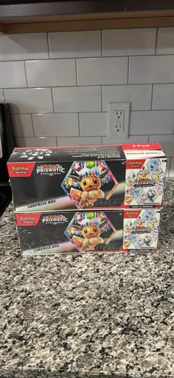 Sam’s Club Exclusive Pokemon Prismatic Evolutions Booster Surprise Box Bundle 2x - Image 1