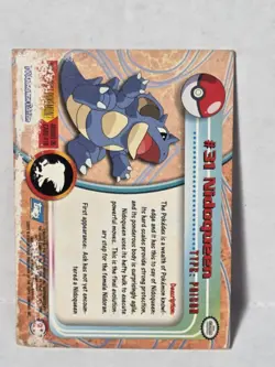Nidoqueen #31 Pokemon Topps Blue Logo HP - Image 2