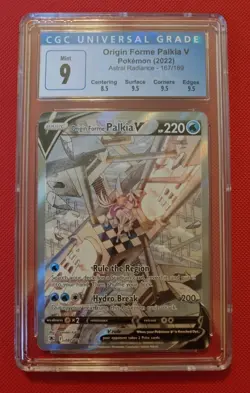 2022 Pokemon Origin Forme Palkia V #167 167/189 Alt Art CGC 9 W/ Subgrades! - Image 1