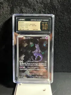 ✨✨ CGC 10 Pristine Mewtwo 183/165 AR Art Rare 151 sv2a Pokemon Card - Image 1