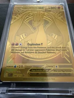Pokemon TCG Mega Charizard Y EX Foil Mega Evolution 294/217 360 HP Card - Image 1