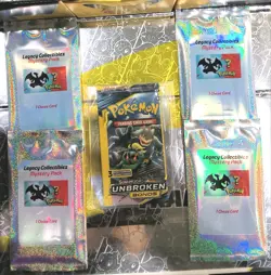 Pokemon Unbroken Bonds Dollar Tree 3-Card Mini Booster Pack Sealed 🔥 Tag Team - Image 1
