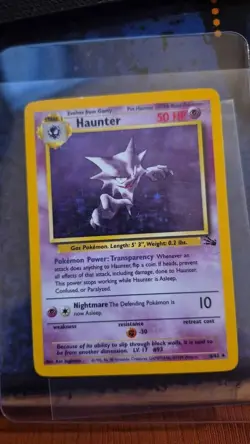 POKEMON FOSSIL HAUNTER 6/62 RARE UNLIMITED HOLO MP - Image 1