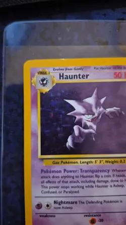POKEMON FOSSIL HAUNTER 6/62 RARE UNLIMITED HOLO MP - Image 2