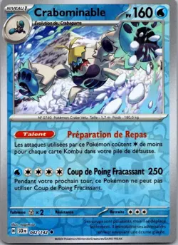 Carte Pokemon Crabominable 042/142 Reverse - 2024 - Image 1