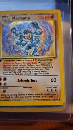 DMG Pokemon Machamp 1st Edition Base Set 8/102 - Image 4