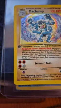 DMG Pokemon Machamp 1st Edition Base Set 8/102 - Image 5