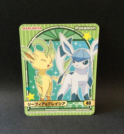 【NM】Japanese Pokemon Marumiya Holo Sticker - Glaceon Leafeon #40 - Image 1