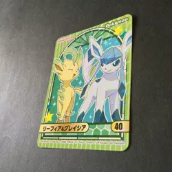 【NM】Japanese Pokemon Marumiya Holo Sticker - Glaceon Leafeon #40 - Image 2