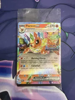 Pokemon Flareon EX 014/131 Prismatic Evolutions Stamp Promo Sealed - Image 1