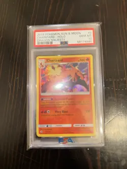 2018 PSA 10 Charizard Holo #3 Pokemon Sun & Moon Dragon Majesty - Image 1