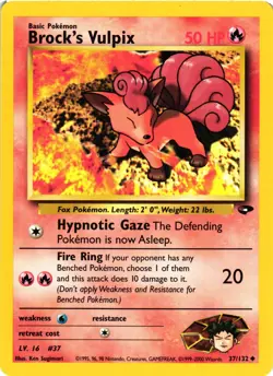 Pokemon TCG Brock’s Vulpix 73/132 Gym Heroes Unlimited Uncommon VLP - Image 1