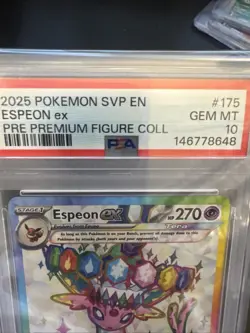 2025 POKEMON PRISMATIC EVOLUTIONS PREMIUM FIGURE COLLECTION ESPEON EX PSA 10 - Image 4