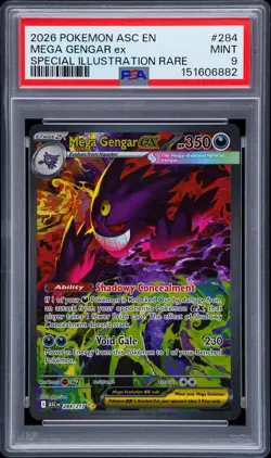 2026 POKEMON ASCENDED HEROES SPECIAL ILLUSTRATION RARE MEGA GENGAR EX PSA 9 - Image 1