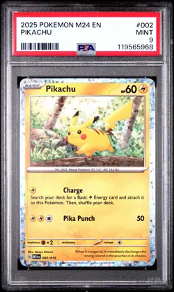 2025 POKEMON M24 EN-MCDONALD'S COLL #002 PIKACHU PSA 9 - Image 1