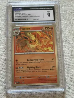 Pokemon Flareon Black Star Promo 167 Prismatic Evolutions CGC 9 2025 - Image 1