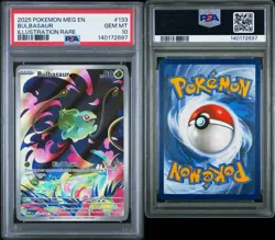 2025 POKEMON MEG EN-MEGA EVOLUTION ILLUSTRATION RARE #133 BULBASAUR PSA 10 - Image 2