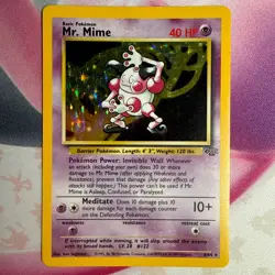 Pokemon TCG Mr. Mime Jungle 6/64 Holo Unlimited Holo Rare NM - Image 1