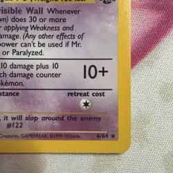 Pokemon TCG Mr. Mime Jungle 6/64 Holo Unlimited Holo Rare NM - Image 5