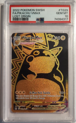 Pokemon Pikachu VMAX Ultra Rare Holo TG29/TG30 Lost Origin PSA 10 - Image 1