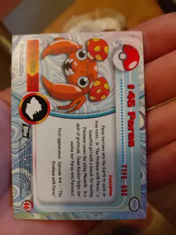Paras #46 Black Logo Topps Pokemon TV Animation Edition Non Holo NM - Image 2