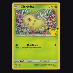 Chikorita 2/25 McDonald's Collection HOLO 2021 Pokemon TCG NM - Image 1