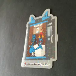 【NM】Lucario Blaziken Pokemon Center Online Sticker Holo Nintendo Japanese Rare - Image 2