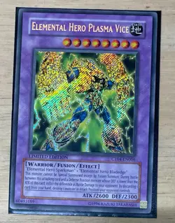 Yugioh Elemental Hero Plasma Vice CT04-EN006 Secret Rare Limited Edition LP - Image 1