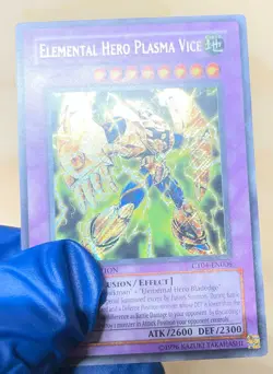 Yugioh Elemental Hero Plasma Vice CT04-EN006 Secret Rare Limited Edition LP - Image 3