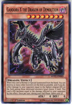 Gandora-X the Dragon of Demolition MVP1-EN049 Yugioh TCG Ultra Rare LP - Image 1