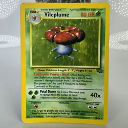 Pokemon TCG Vileplume Holo Rare Card Jungle Unlimited Edition 15/64 MP - Image 1
