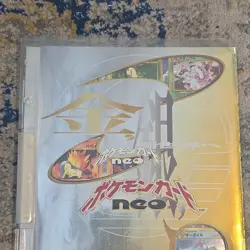 Pokemon Card Neo Gold 3-Ring Binder 9-Pocket 1999 Chikorita Meganium Vintage - Image 1