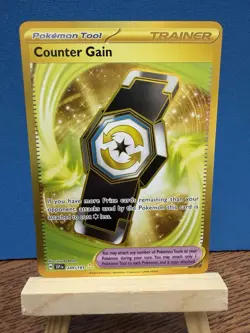 Pokemon TCG Counter Gain 249/191 Surging Sparks Hyper Rare Gold Trainer Card - Image 1