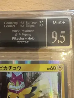 Japanese Pokemon Card 2022 S-P Promo 272 Pikachu UGC 9.5 Mint+ - Image 3