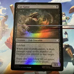 MTG FOIL Cat-Gator - Avatar: The Last Airbender #91 NP NM M - Image 1