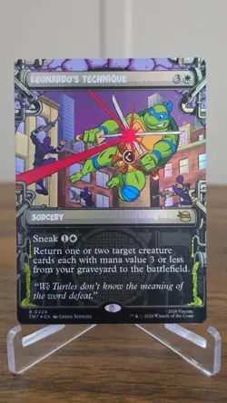 Leonardo's Technique (Showcase) R TMNT Foil 224 NM - Image 1