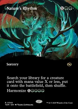 Nature's Rhythm - Borderless - MtG Tarkir Dragonstorm - NM - Image 1