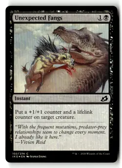 Unexpected Fangs 102 Common Ikoria: Lair of Behemoths Magic: The Gathering Foil - Image 1