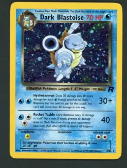 Dark Blastoise 3/82 Team Rocket Holo Pokemon Card Rare LP - Image 1