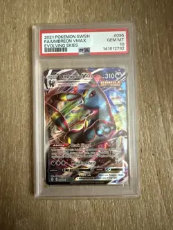 Umbreon VMAX PSA 10 English Pokemon Card 095/203 Evolving Skies 2021 Full Art - Image 1