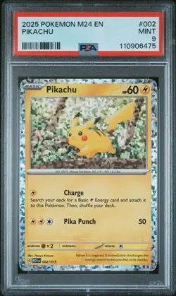 2025 Pokemon McDonald's Pikachu Confetti HOLO #002 PSA 9 MINT HOLO RARE - Image 1
