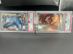 Pokemon 2010 Undaunted Kyogre & Groudon Legend Holo PSA Mint 9 set - Image 1