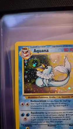 2000 Pokemon GERMAN Unlimited Jungle Aquana Vaporeon Holo 12/64 EX-MT - Image 2